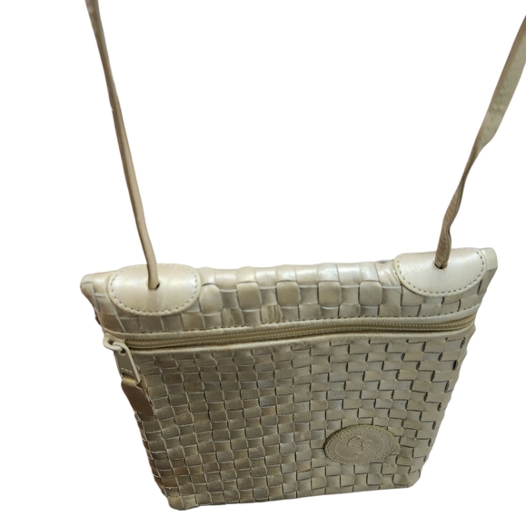 Carlos Falchi Gold Metallic Crossbody Bag - Picture 7 of 8